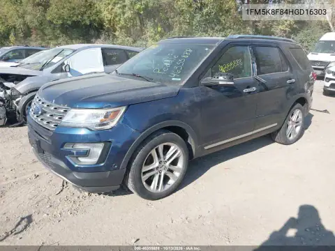 1FM5K8F84HGD16303 — 2017 Ford Explorer, фото 3 с аукциона IAAI 21.10.2026, Естественный износ