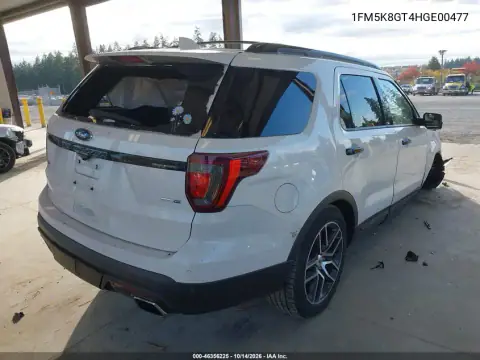 1FM5K8GT4HGE00477 — 2017 Ford Explorer, zdjęcie 4 z IAAI, Lewy i prawy bok