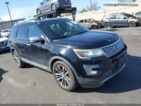 1FM5K8HT7HGA34268 — 2017 Ford Explorer, Parte delantera, fotos antes de reparar