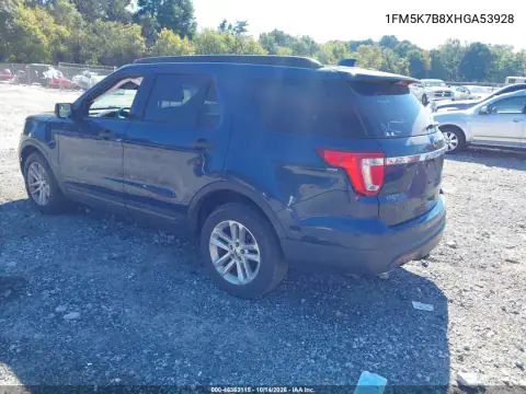 1FM5K7B8XHGA53928 — 2017 Ford Explorer, ფოტო 4, IAAI, წინა ნაწილი