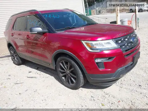 1FM5K8D88JGA96995 — 2018 Ford Explorer, Front end, before-repair photos