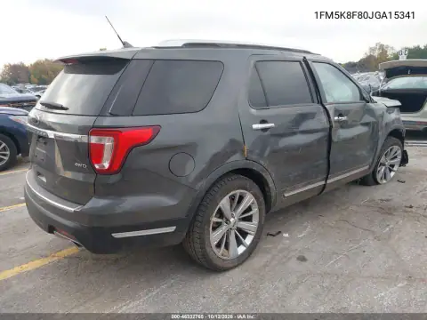 1FM5K8F80JGA15341 — 2018 Ford Explorer, zdjęcie 4 z IAAI, Dachowanie