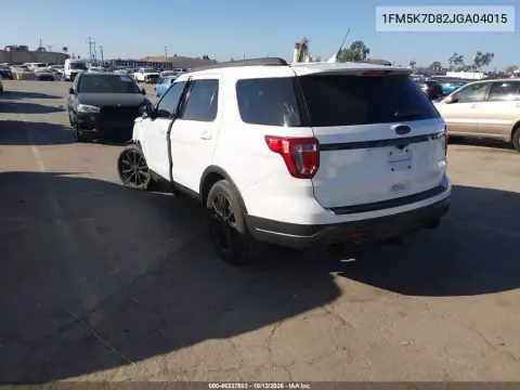 1FM5K7D82JGA04015 — 2018 Ford Explorer, photo 4 from IAAI, Front end