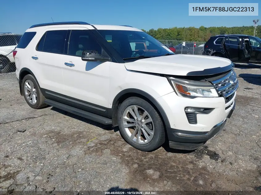 1FM5K7F88JGC22313 Ford Explorer 2018 — повреждение Передняя часть, фото до ремонта