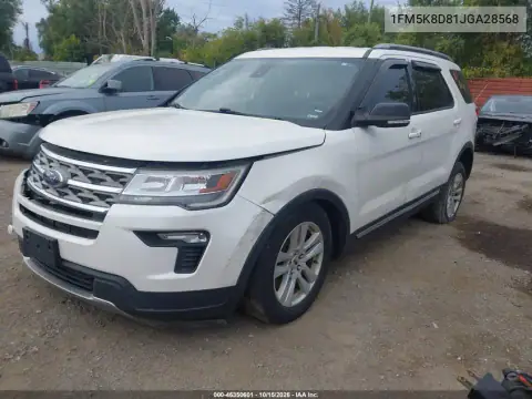 1FM5K8D81JGA28568 — 2018 Ford Explorer, photo 2 from IAAI, Right front