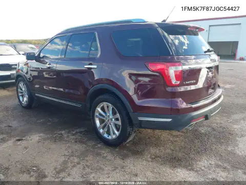 1FM5K7F87JGC54427 — 2018 Ford Explorer, zdjęcie 4 z IAAI, Prawy bok