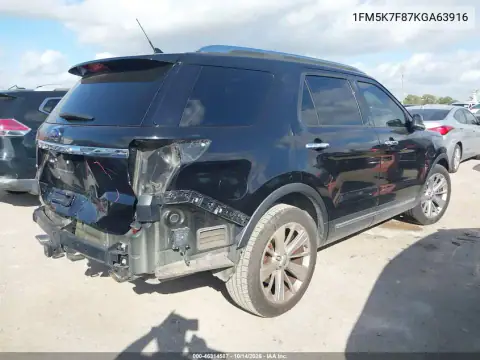 1FM5K7F87KGA63916 — 2019 Ford Explorer, photo 5 from IAAI, Rear end