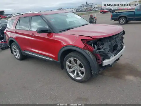 1FM5K8HC9LGA16332 — 2020 Ford Explorer, Передняя часть, фото до ремонта