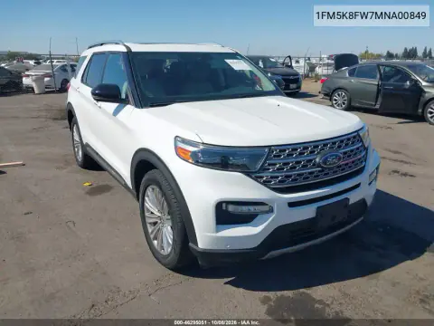 2021 Ford Explorer Limited VIN 1FM5K8FW7MNA00849 фото 2