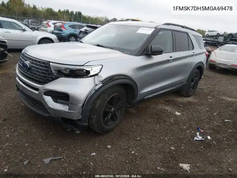 1FMSK7DH5MGA69478 — 2021 Ford Explorer, zdjęcie 2 z IAAI, Lewy przód