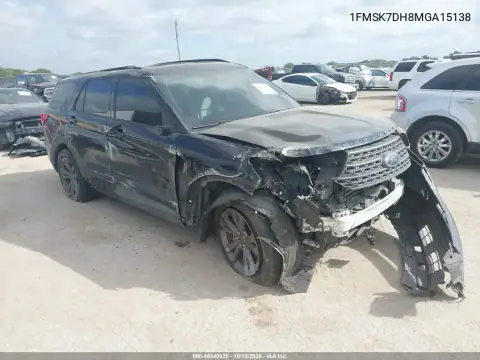 1FMSK7DH8MGA15138 — 2021 Ford Explorer, წინა ნაწილი, ფოტოები შეკეთებამდე