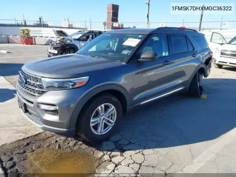 1FMSK7DHXMGC36322 — 2021 Ford Explorer, фото 3 з IAAI, Задня частина зліва