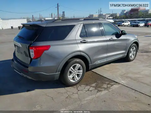 1FMSK7DHXMGC36322 — 2021 Ford Explorer, фото 5 з IAAI, Задня частина зліва