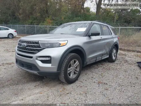1FMSK8DH8NGC27092 — 2022 Ford Explorer, левый бок, фото до ремонта