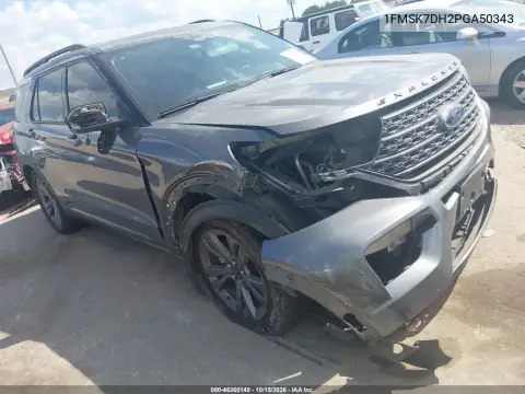 1FMSK7DH2PGA50343 — 2023 Ford Explorer, წინა ნაწილი, ფოტოები შეკეთებამდე