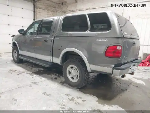 1FTRW08L02KB47589 — 2002 Ford F-150, photo 3 from IAAI, Theft