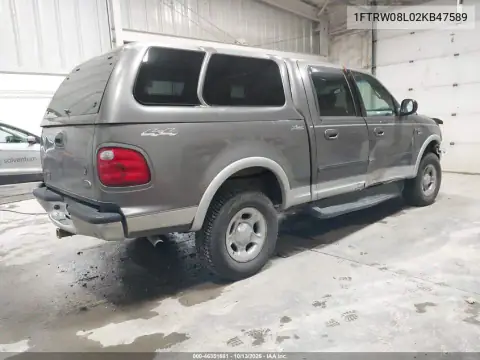 1FTRW08L02KB47589 — 2002 Ford F-150, photo 4 from IAAI, Theft