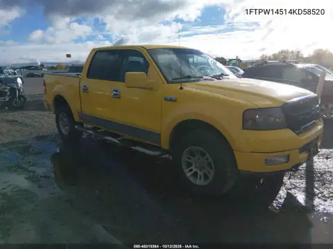 1FTPW14514KD58520 — 2004 Ford F-150, Tył, zdjęć przed naprawą