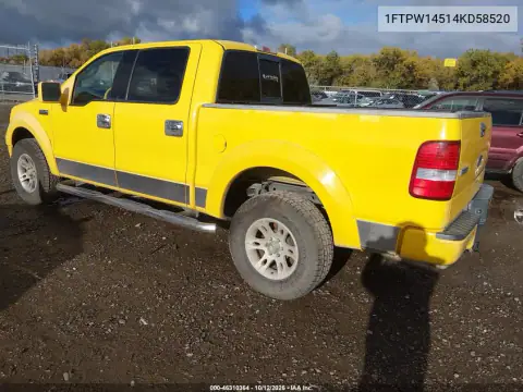1FTPW14514KD58520 — 2004 Ford F-150, zdjęcie 4 z IAAI 28.10.2026, Tył