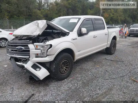 1FTEW1EG8HFC55729 — 2017 Ford F-150, photo 3 from IAAI, Front end