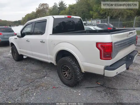 1FTEW1EG8HFC55729 — 2017 Ford F-150, photo 4 from IAAI, Front end