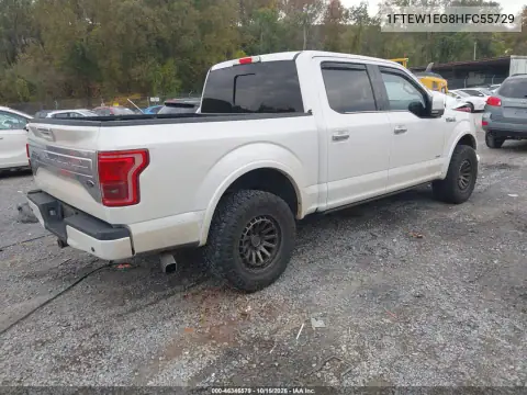 1FTEW1EG8HFC55729 — 2017 Ford F-150, photo 5 from IAAI, Front end