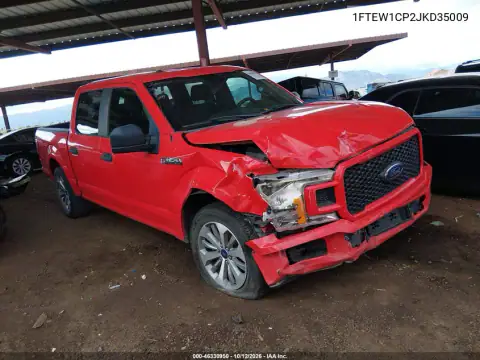 1FTEW1CP2JKD35009 — 2018 Ford F-150, Parte delantera, fotos antes de reparar