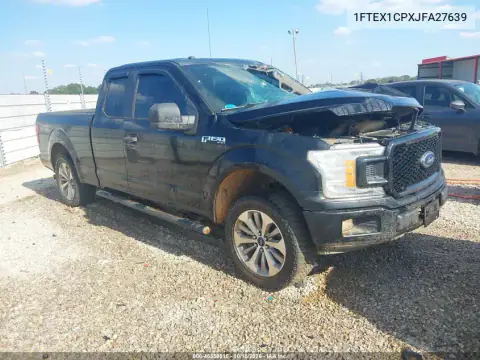 1FTEX1CPXJFA27639 — 2018 Ford F-150, Parte delantera, fotos antes de reparar