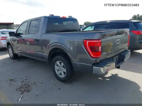 1FTEW1CP8MKD23483 — 2021 Ford F-150, photo 4 from IAAI, Right front