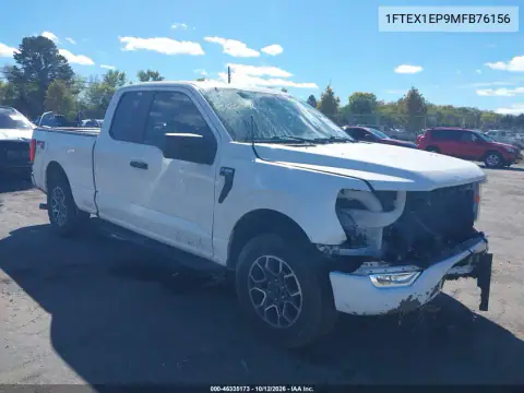 1FTEX1EP9MFB76156 — 2021 Ford F-150, ფოტო 2, IAAI, წინა ნაწილი