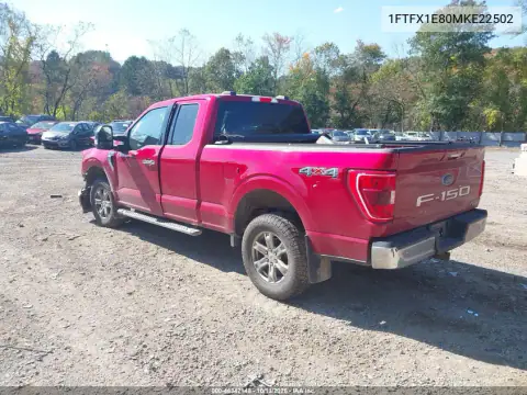 1FTFX1E80MKE22502 — 2021 Ford F-150, photo 4 from IAAI, Front end