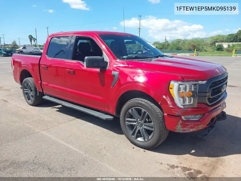 1FTEW1EP5MKD95139 — 2021 Ford F-150, photo 2 from IAAI, Front end