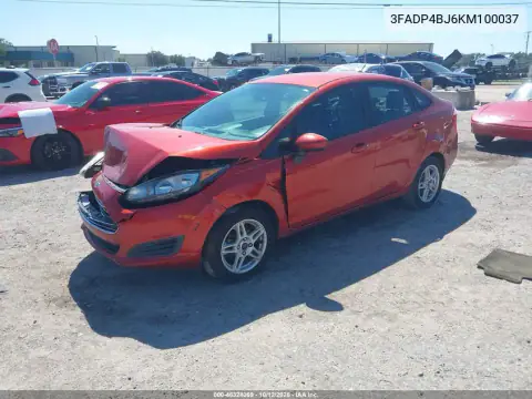 3FADP4BJ6KM100037 — 2019 Ford Fiesta, foto 2 de IAAI, Parte delantera