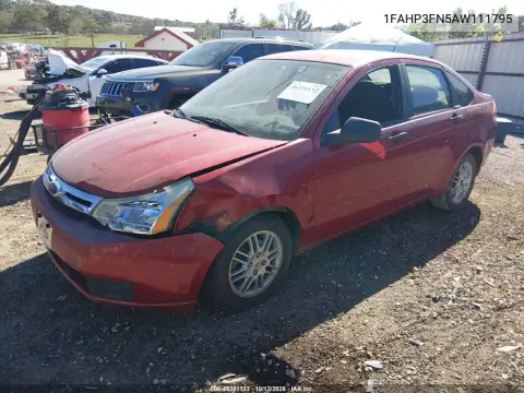 2010 Ford Focus Se VIN 1FAHP3FN5AW111795 фото 2