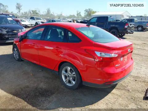 2014 Ford Focus Se VIN 1FADP3F22EL102435 фото 3