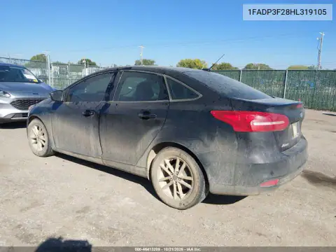 1FADP3F28HL319105 — 2017 Ford Focus, zdjęcie 3 z IAAI 30.10.2026, Normalne zużycie