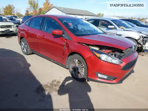 1FADP3FE6JL243593 — 2018 Ford Focus, Передня частина, фото до ремонту