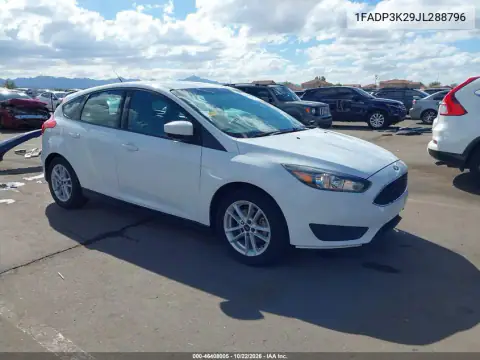 1FADP3K29JL288796 — 2018 Ford Focus, წინა ნაწილი, ფოტოები შეკეთებამდე