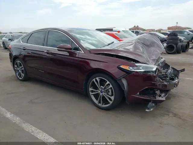 3FA6P0K96HR229155 — 2017 Ford Fusion Titanium, Передняя часть (Front End), фото до ремонта