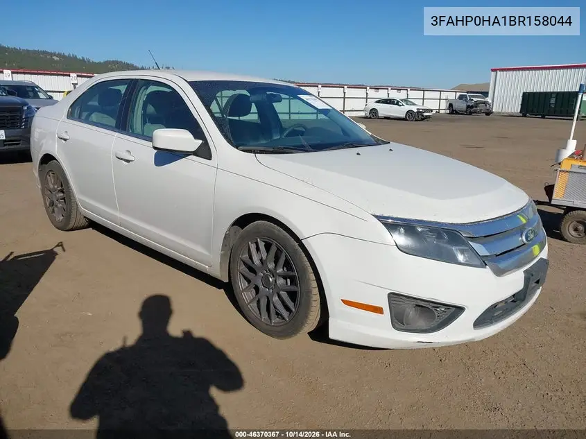3FAHP0HA1BR158044 — 2011 Ford Fusion, photo 2 from IAAI, Repossessed