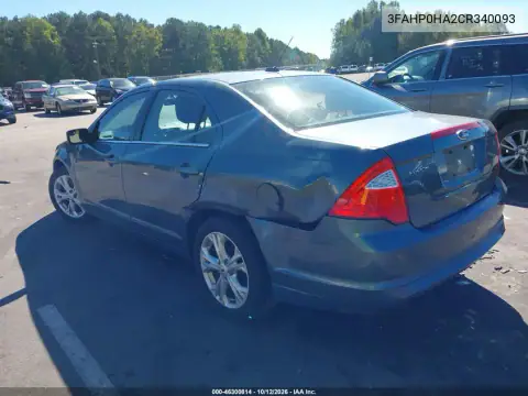 3FAHP0HA2CR340093 — 2012 Ford Fusion, photo 4 from IAAI, Right side