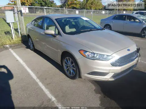 3FA6P0H79HR372591 — 2017 Ford Fusion, Parte delantera, fotos antes de reparar