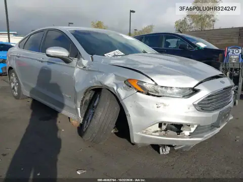3FA6P0LU0HR324247 — 2017 Ford Fusion, Передня частина справа, фото до ремонту