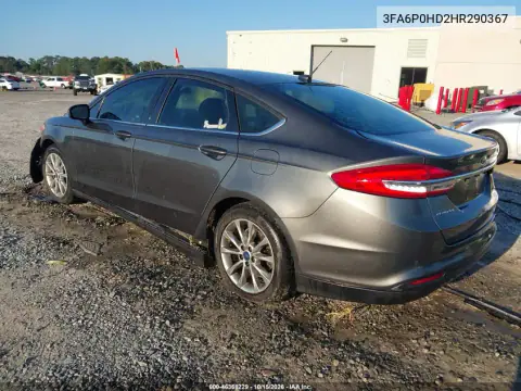 3FA6P0HD2HR290367 — 2017 Ford Fusion, წინა მარცხენა ნაწილი, ფოტოები შეკეთებამდე