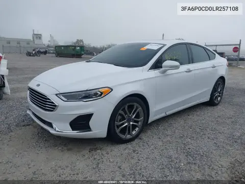 2020 Ford Fusion Sel VIN 3FA6P0CD0LR257108 фото 2