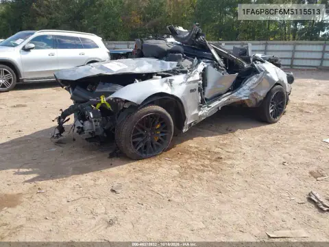 1FA6P8CF6M5115513 — 2021 Ford Mustang, zdjęcie 2 z IAAI, Uszkodzenia dookoła