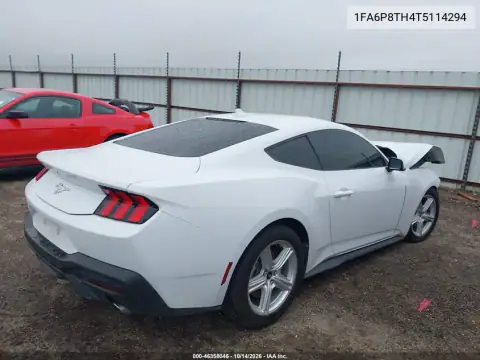 1FA6P8TH4T5114294 — 2026 Ford Mustang, foto 4 de IAAI, Parte delantera