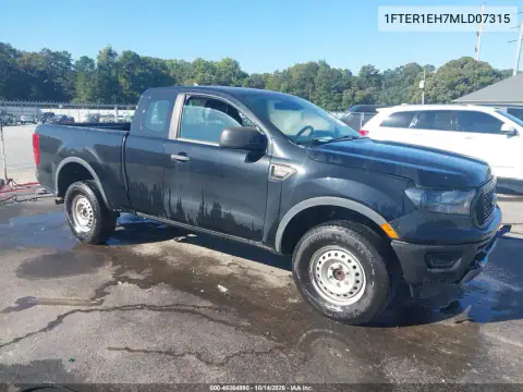1FTER1EH7MLD07315 — 2021 Ford Ranger, ПЕРЕДНЯЯ ЧАСТЬ, фото до ремонта