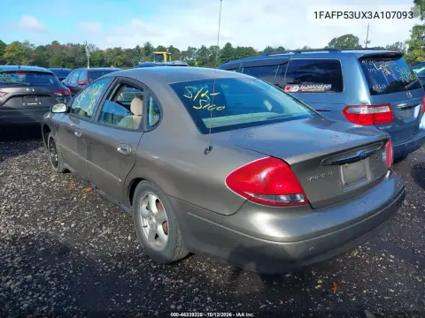 2003 Ford Taurus Se VIN 1FAFP53UX3A107093 фото 3