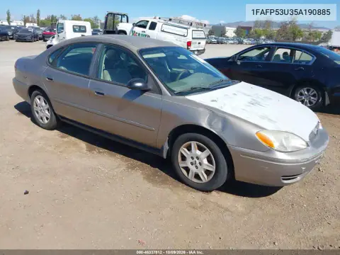 2005 Ford Taurus Se VIN 1FAFP53U35A190885 фото 1